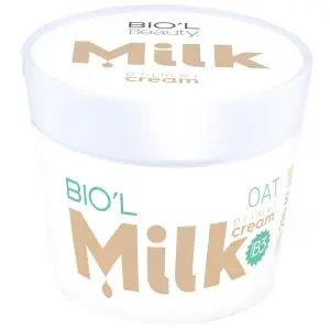 کرم مرطوب کننده بیول مناسب پوست خشک و نرمال حاوی عصاره شیر و جو دوسر مدل Milk ظرفیت 200 میلی لیتر