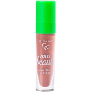 رژ لب مایع مات گلدن رز مدل Miss Beauty کد 02 ظرفیت 5.5 میلی لیتر