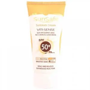 کرم ضد آفتاب سان سیف مناسب برای پوست حساس SPF50 مدل Viti Sense ظرفیت 50 میلی لیتر