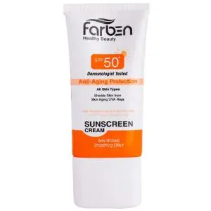 کرم ضد آفتاب و ضد چروک فاربن SPF50 ظرفیت 50 میلی لیتر