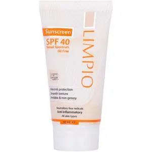 کرم ضد آفتاب فاقد چربی لیمپیو SPF 40 ظرفیت 50 میلی لیتر