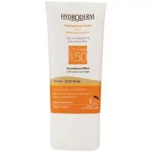 کرم ضد آفتاب هیدرودرم مناسب برای پوست چرب و مختلط و مستعد آکنه SPF50 وزن 40 گرمی
