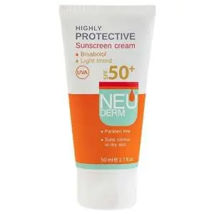 کرم ضد آفتاب نئودرم مناسب برای پوست نرمال تا خشک SPF50 ظرفیت 50 میلی لیتر