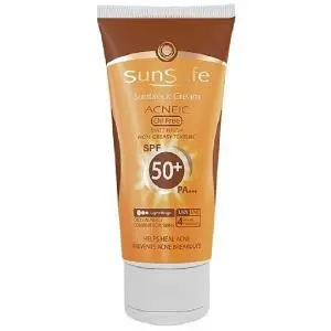 کرم ضد آفتاب سان سیف بژ روشن مناسب برای پوست چرب و مستعد آکنه SPF 50 ظرفیت 50 میلی لیتر