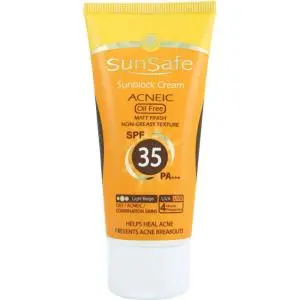 کرم ضد آفتاب سان سیف مناسب برای پوست چرب و مستعد آکنه SPF35 ظرفیت 50 میلی لیتر