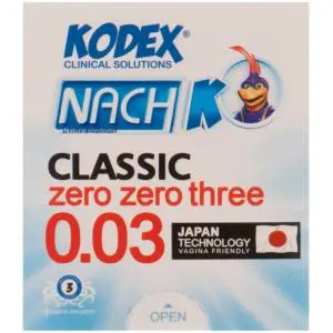 کاندوم کدکس مدل Classic Zero Three بسته 3 عددی