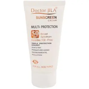 کرم ضد آفتاب دکتر ژیلا بی رنگ SPF 50 مدل Multi Protection وزن 50 گرمی