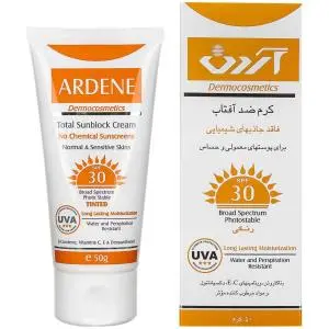 کرم ضد آفتاب آردن بژ SPF 30 مدل Total ظرفیت 50 میلی لیتر