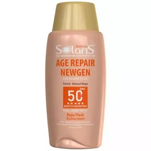 فلوئید ضدآفتاب آردن بژ طبیعی SPF 50 مدل Age Repair Newgen ظرفیت 75 میلی لیتر