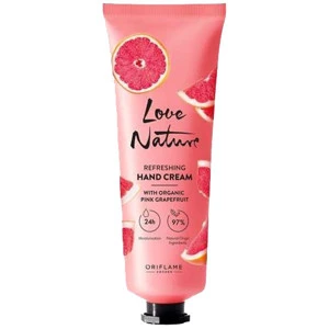 کرم تغذیه کننده دست اوریفلیم حاوی عصاره گریپ فروت مدل Love Nature کد 41341 ظرفیت 75 میلی لیتر