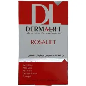 پن شفاف درمالیفت مناسب برای پوست حساس مدل Rosalift وزن 100 گرم