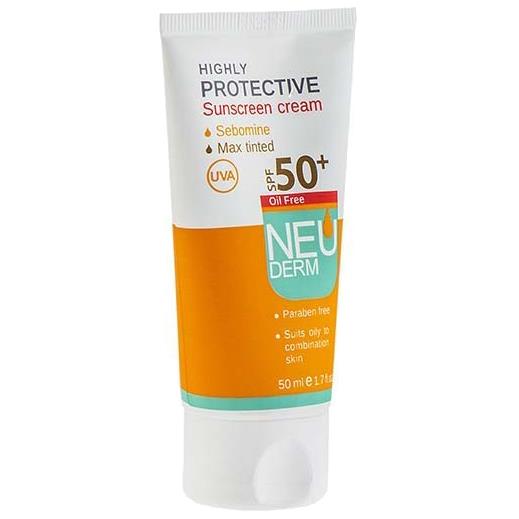 کرم ضد آفتاب نئودرم مناسب برای پوست چرب و مختلط SPF 50 مدل Highly Protective ظرفیت 50 میلی لیتر