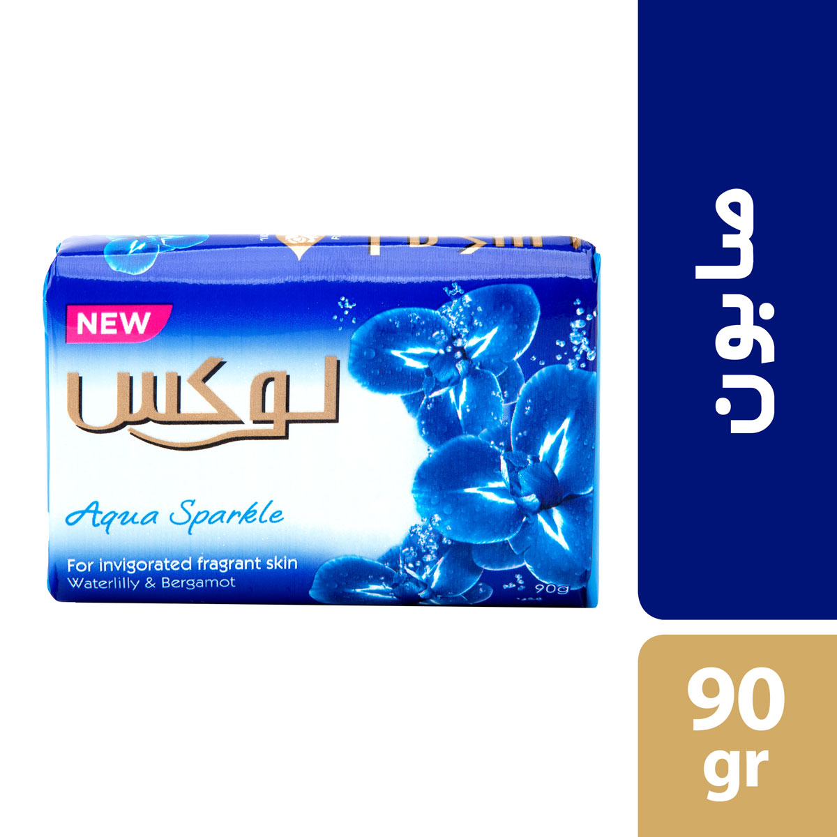 صابون لوکس حاوی عصاره گیاهان دریایی مدل Aqua Sparkle وزن 90 گرم