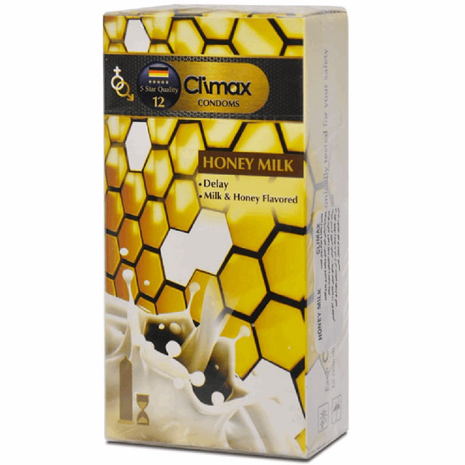 کاندوم کلایمکس مدل Honey Milk بسته 12 عددی