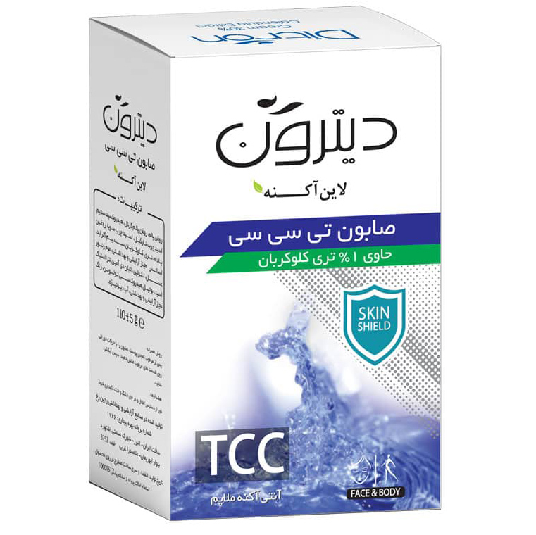 صابون آنتی آکنه ملایم دیترون حاوی یک درصد TCC وزن 110 گرم