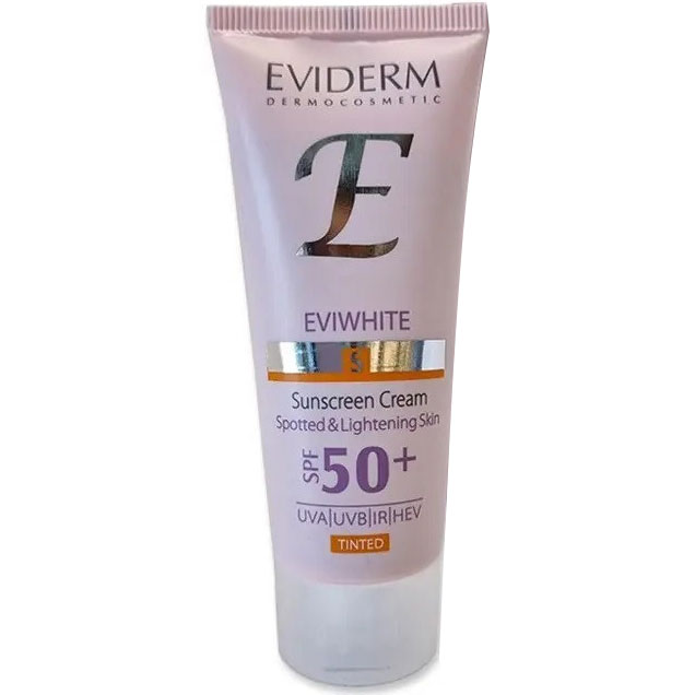 کرم ضد آفتاب روشن کننده و ضدلک رنگی اویدرم SPF 50 مدل Eviwhite ظرفیت 40 میلی لیتر